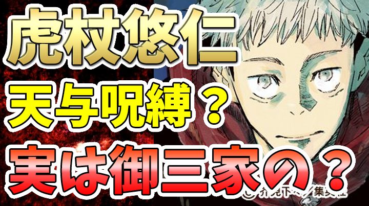 呪術廻戦 考察 虎杖悠仁は実は 家の あれは天与呪縛なのか ネタバレ