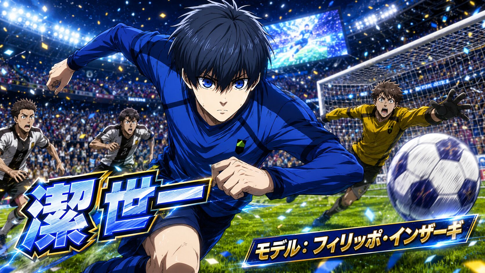 ブルーロック 潔世一 モデル フィリッポ・インザーギ ワールドカップ風イラスト