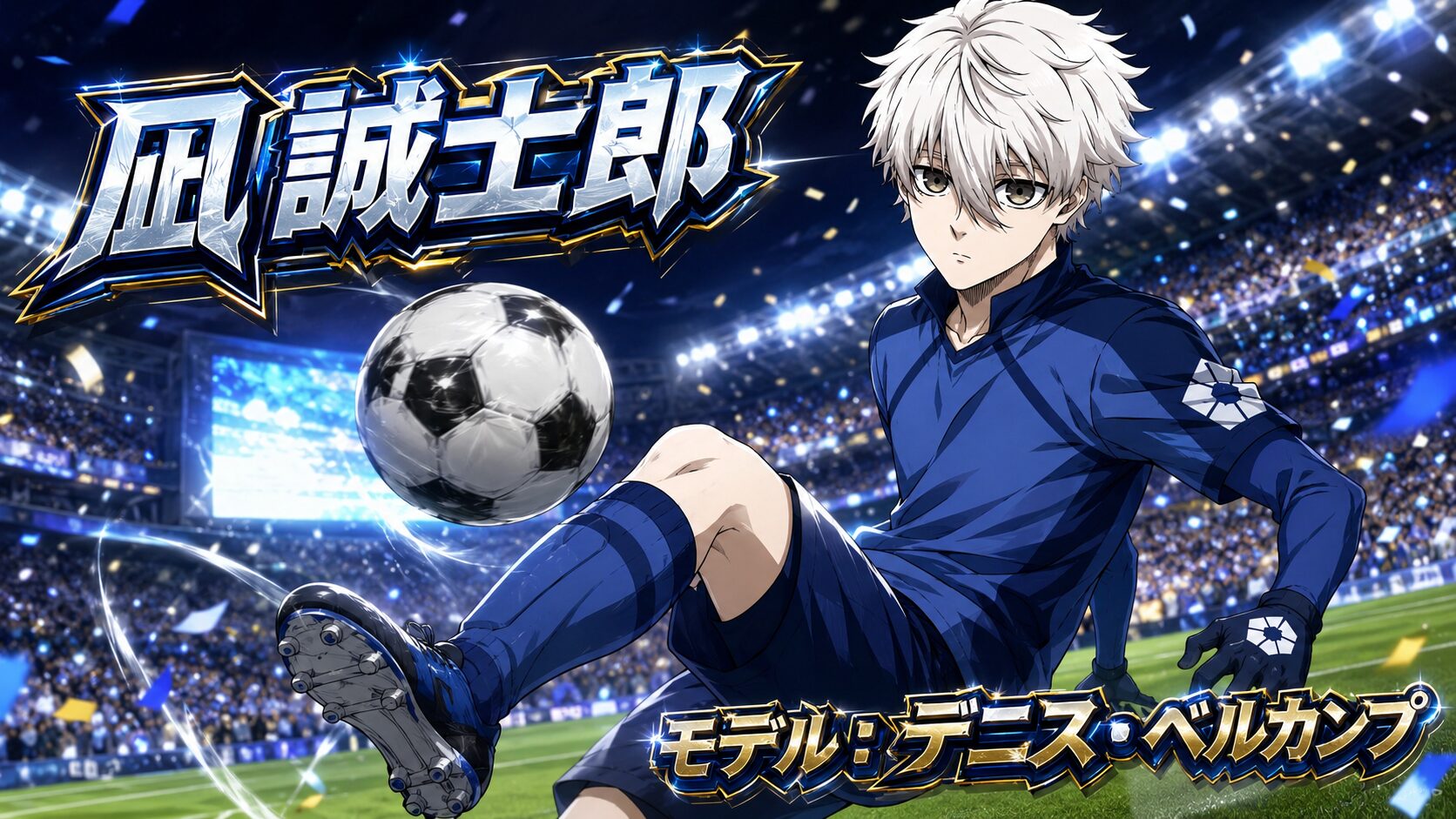 ブルーロック 凪誠士郎 モデル デニス・ベルカンプ ワールドカップ風イラスト