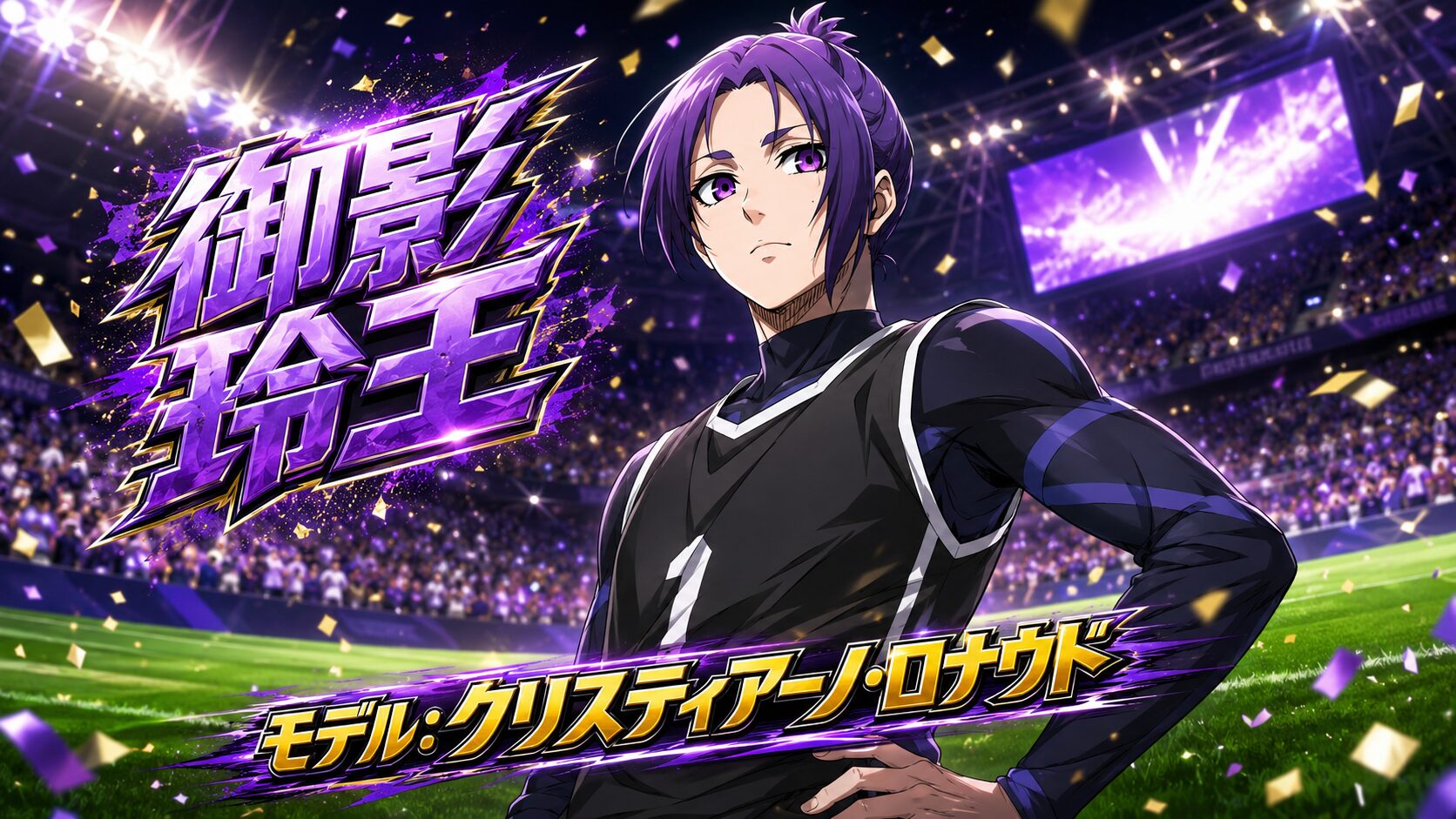 ブルーロック 御影玲王 モデル クリスティアーノ・ロナウド ワールドカップ風イラスト