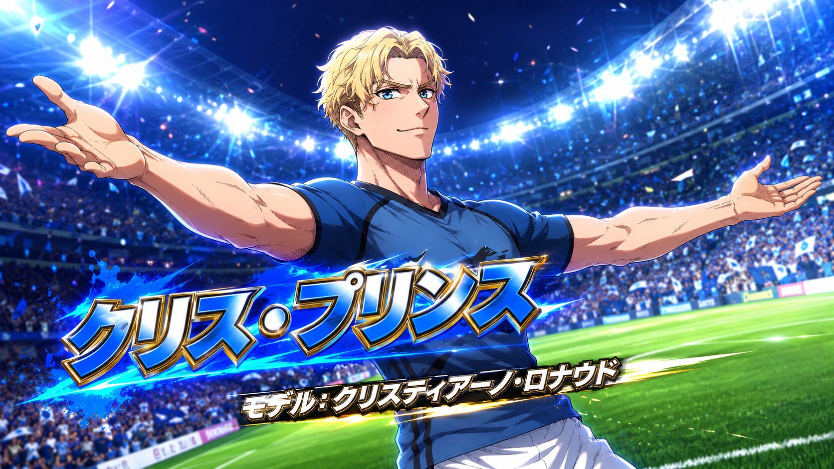 ブルーロック クリス・プリンス モデル クリスティアーノ・ロナウド ワールドカップ風イラスト