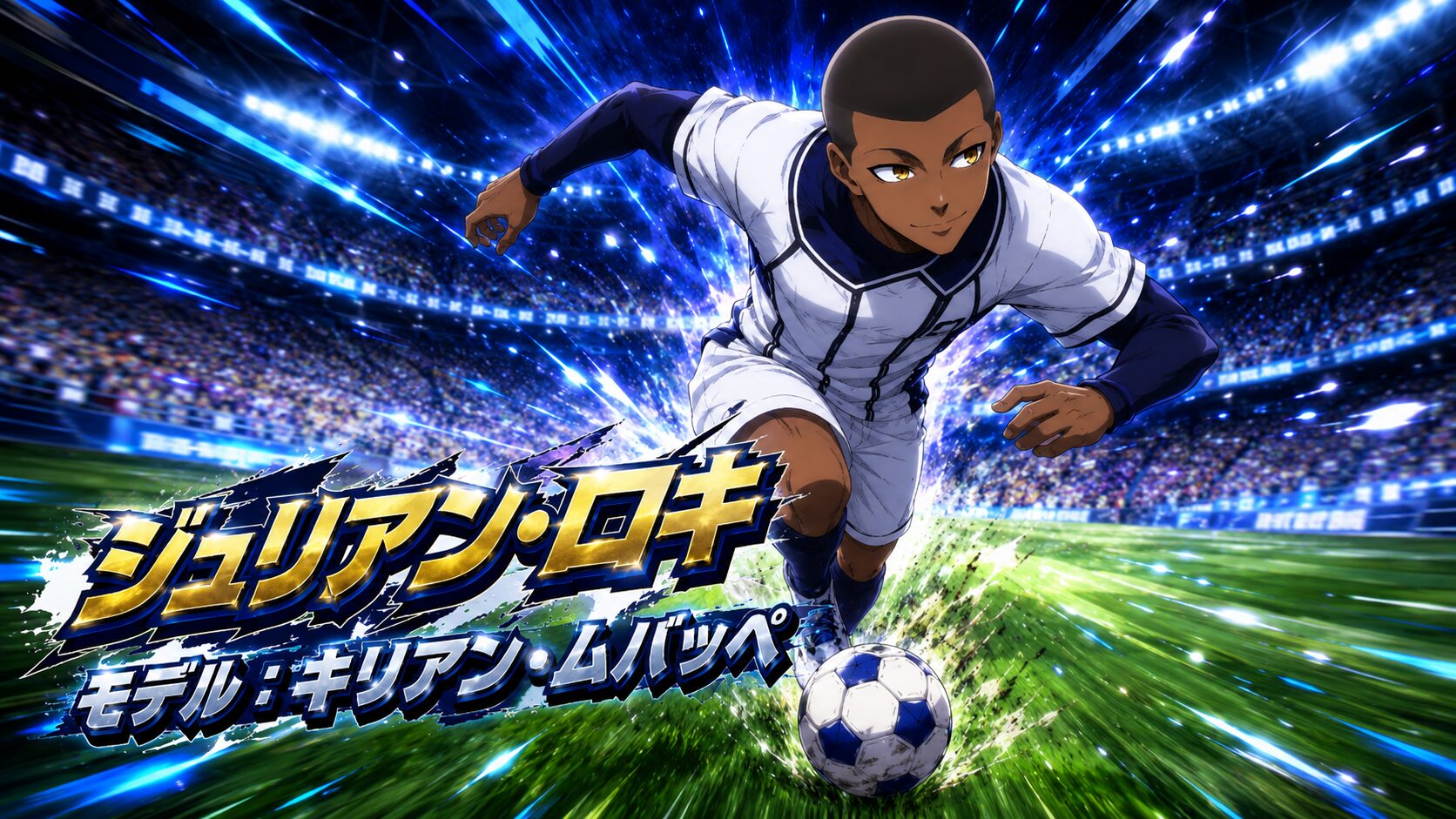 ブルーロック ジュリアン・ロキ モデル キリアン・ムバッペ ワールドカップ風イラスト