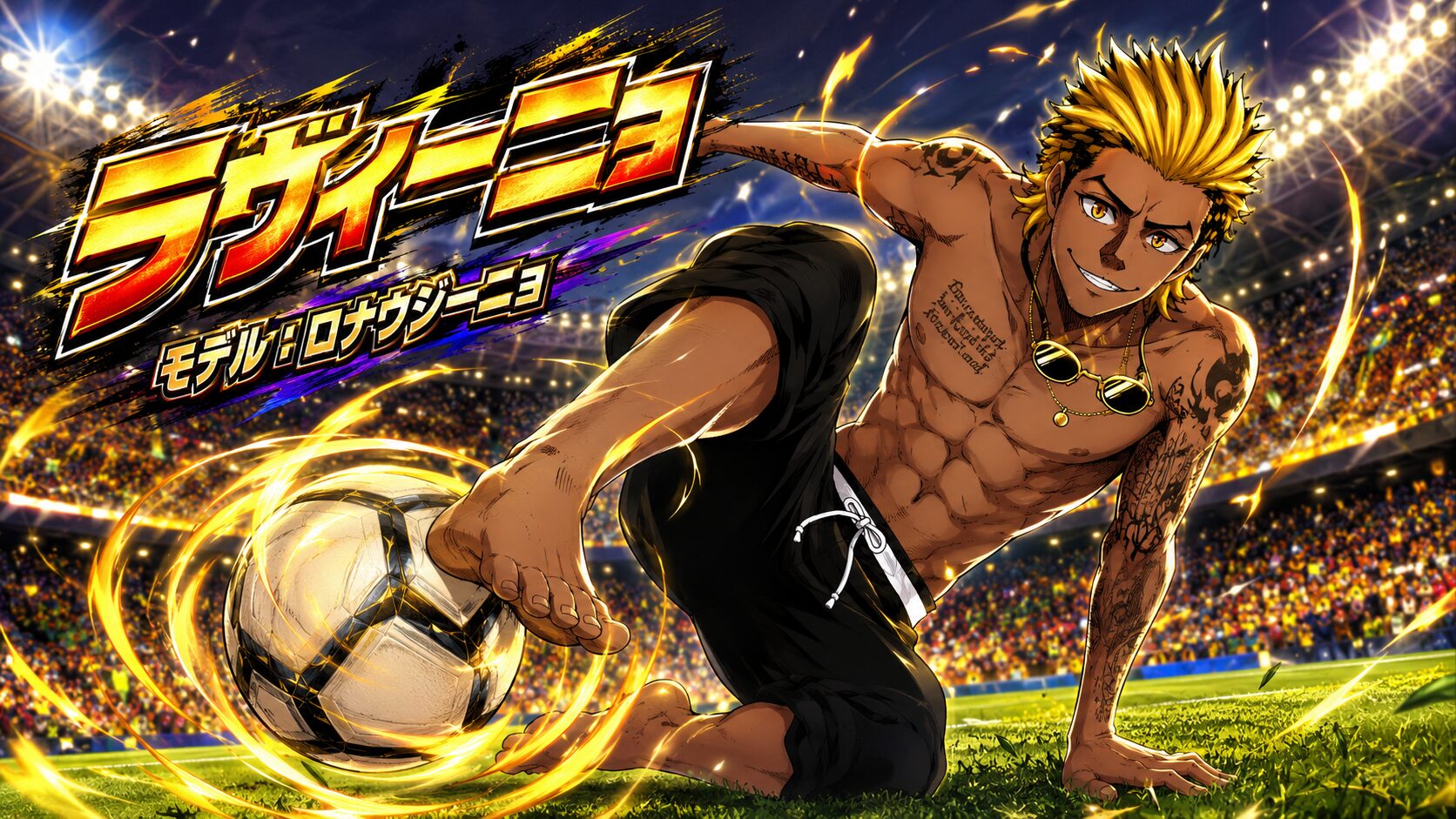 ブルーロック ラヴィーニョ モデル ロナウジーニョ ワールドカップ風イラスト