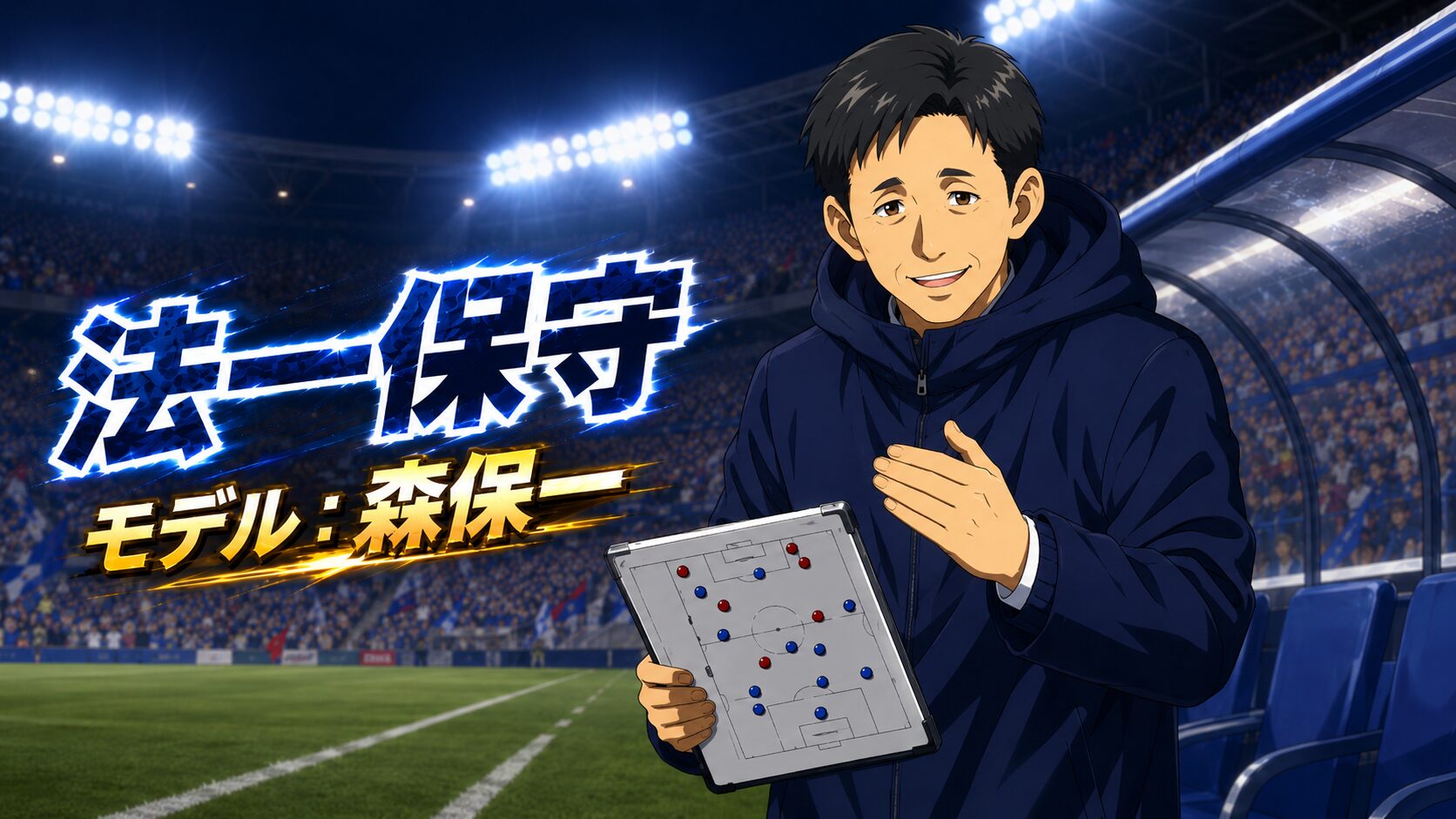ブルーロック 法一保守 モデル 森保一 ワールドカップ風イラスト